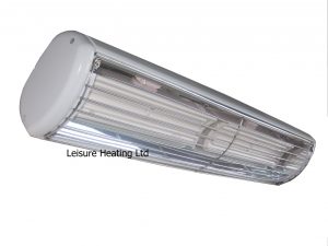 2kW Ceramic Summerglow Infra-red Heater - White with No-Glow Lamp